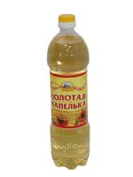 "Золотая капелька" (1л) подсолнечное масло РДВ 1с (грУпак 15шт.*1лПЭТ)